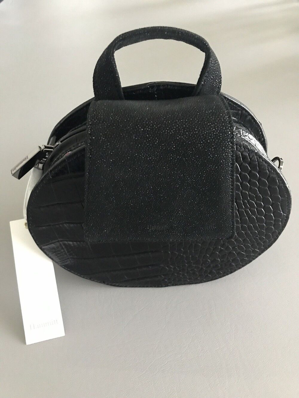 Hammitt Gregory Half Pipe Circle Embossed Leather Crossbody Bag